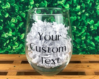 Custom 20oz. Stemless Wine Glass| Custom Wine Glass| Personalized Wine Glass| Perfect for Gifts|