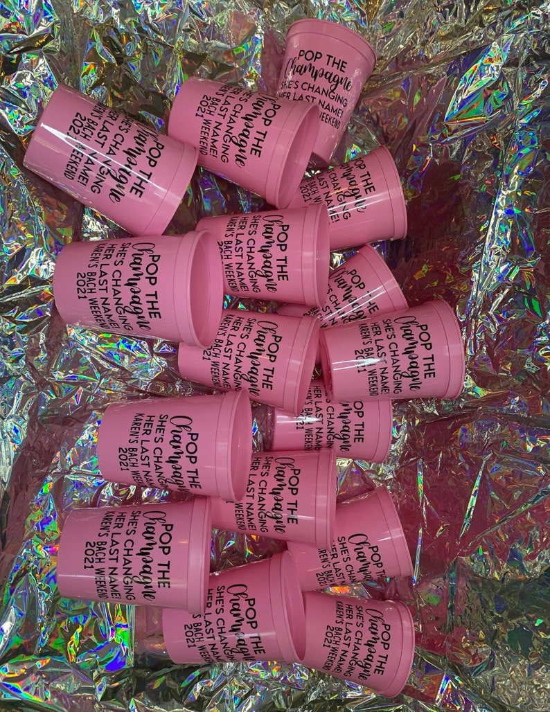 Custom Party Cups using fonts (6) & (8)