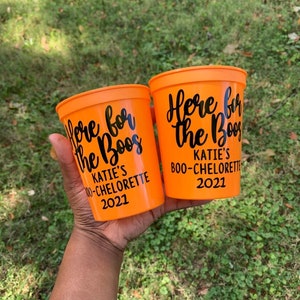 Custom Bachelorette Party Cups using fonts (8) & (5)