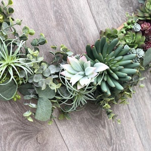 Succulent Wreath for Indoor / Outdoor use Modern Wreath Door Hanger image 3