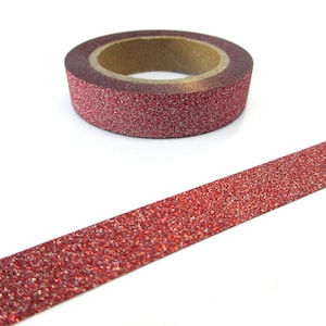 Red Glitter Tape, Sheet or Roll, High Tack, choose your size