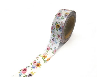 Multicolour Pansies Flower Washi Tape