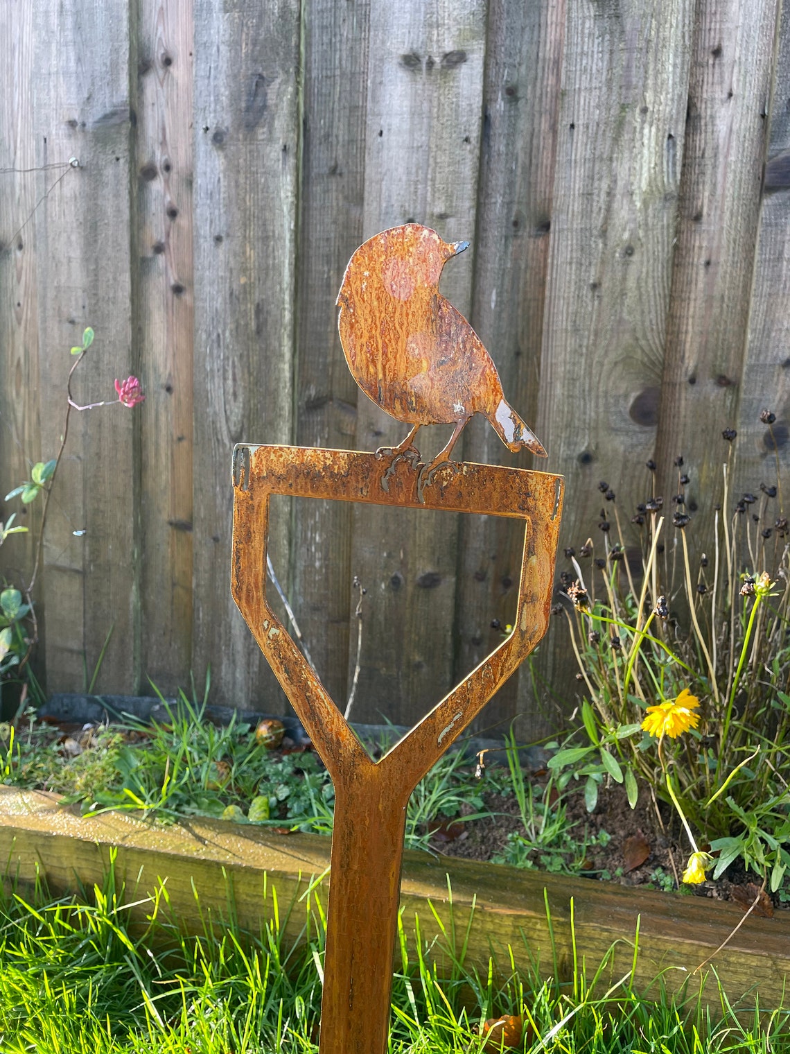 Rusty Robin on spade Christmas robin Christmas gift Etsy