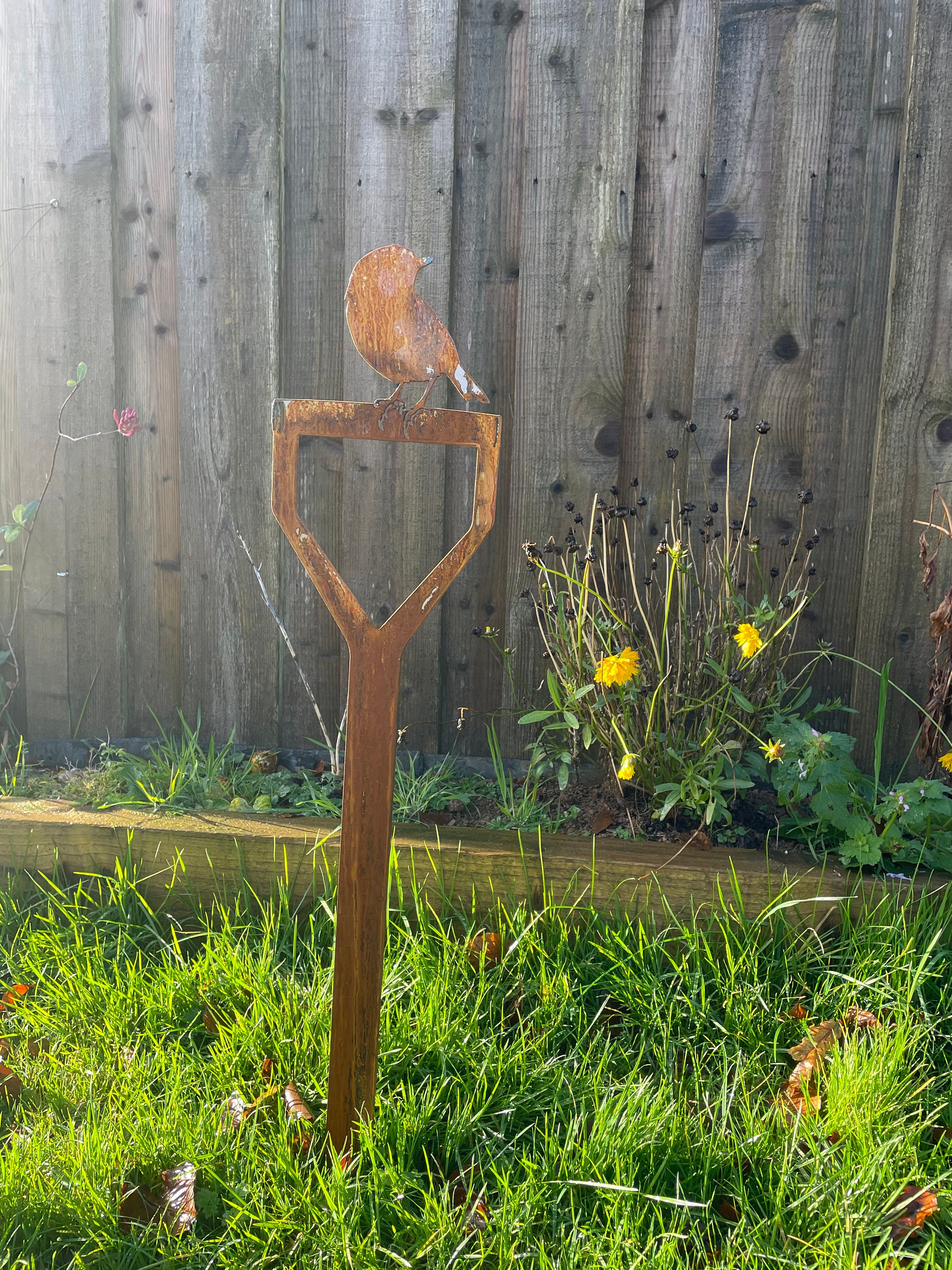 Rusty Robin on Spade Christmas Robin Christmas Gift Etsy UK