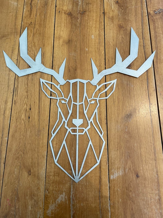 Brown Metal Stag Head