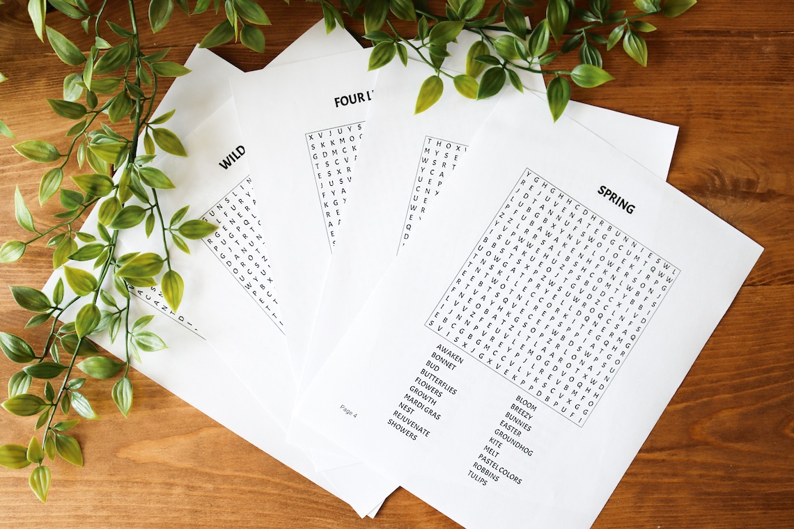 75 Large Print Word Search Puzzles for Adults Teens and | Etsy