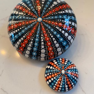 4.5” Red, White & Blue Sea Urchin (set of two)