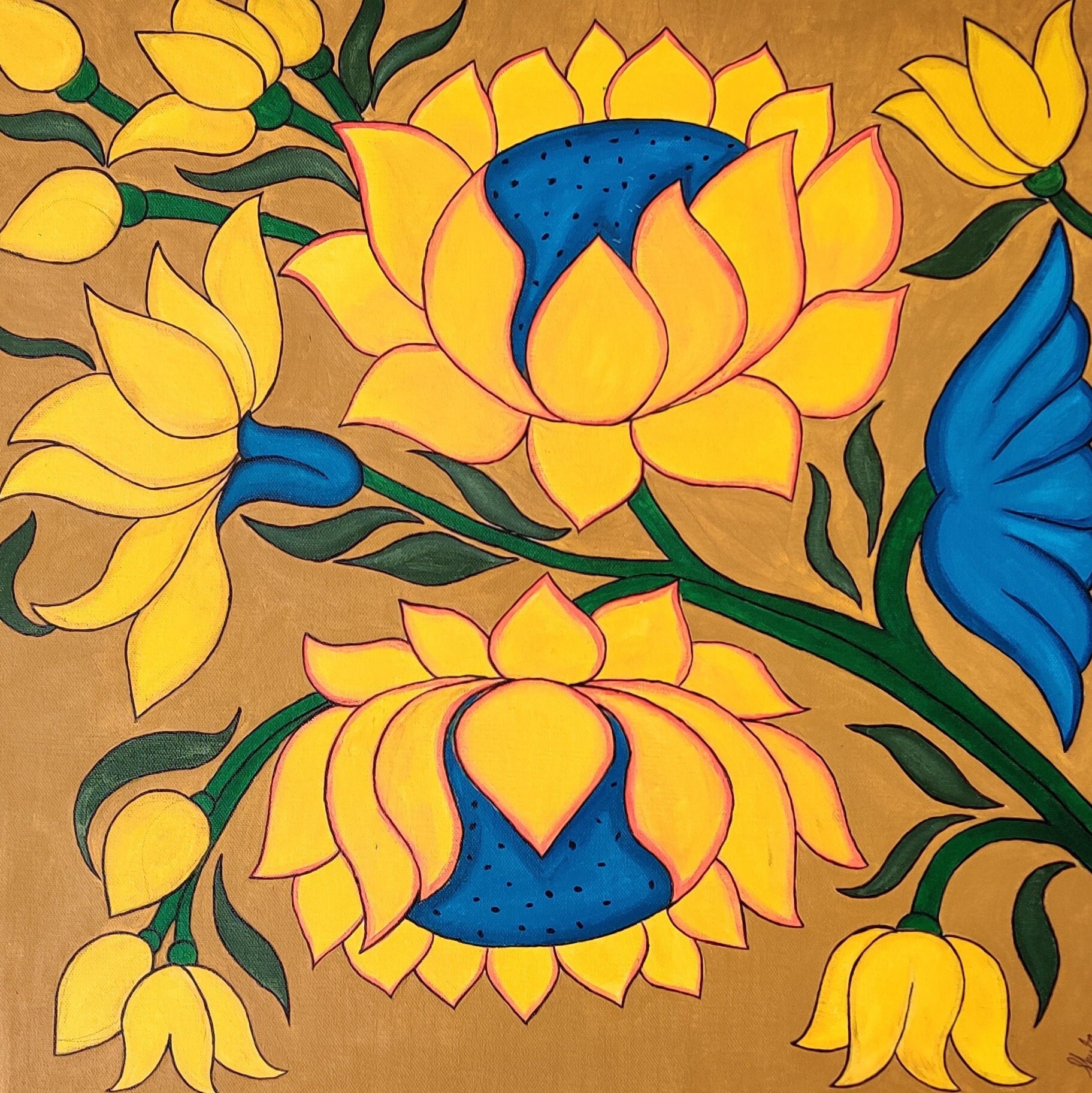 Sunflower Art Acrylic Painting Wall Art | Etsy
