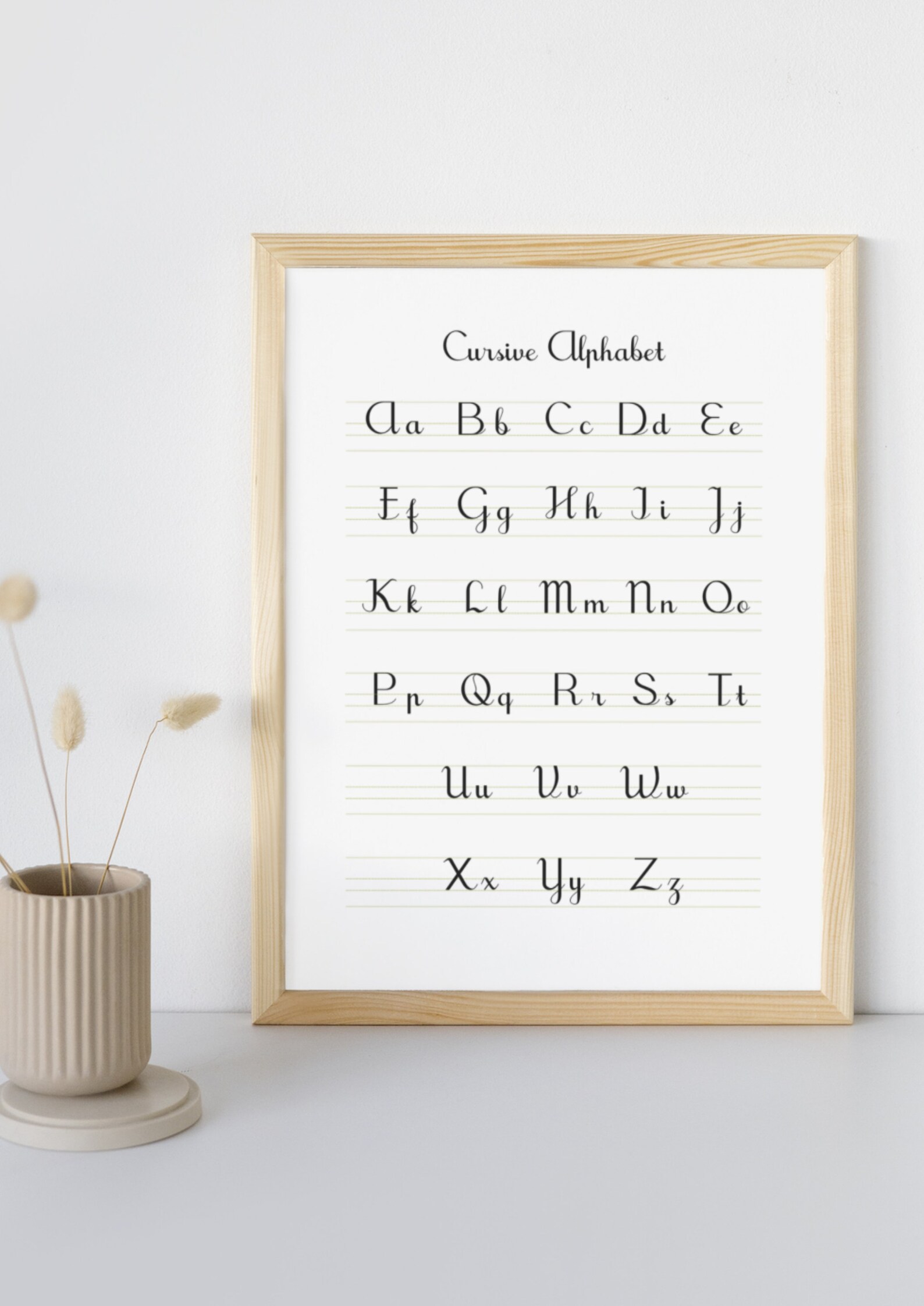 Cursive Writing Chart Poster Indonesian Alphabet - Etsy