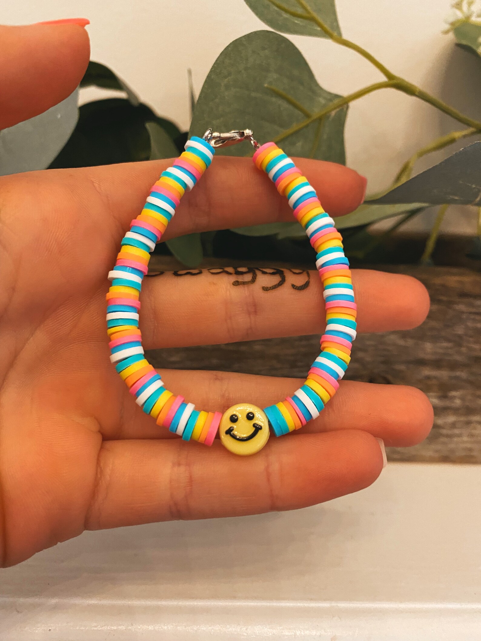 Smiley face bracelet Etsy