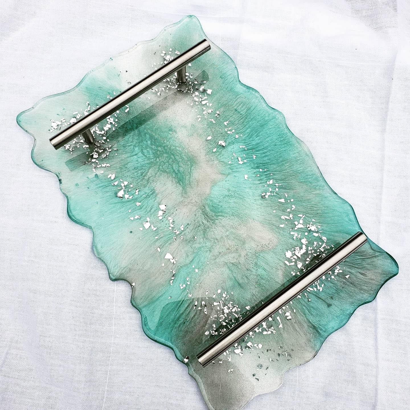 Resin serving tray Etsy