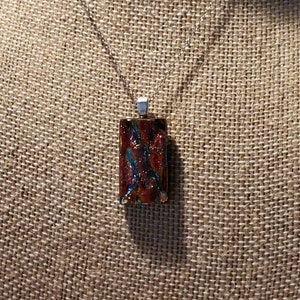 Fused glass pendant