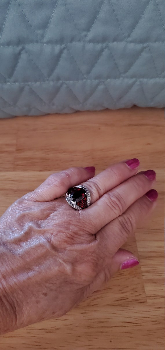 Silver Garnet ring - image 4