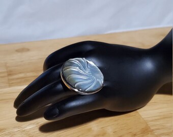 Offerings Carved Paua Shell ring