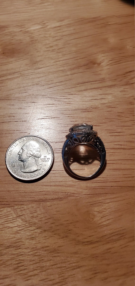 Silver Flourite gemstone ring - image 4