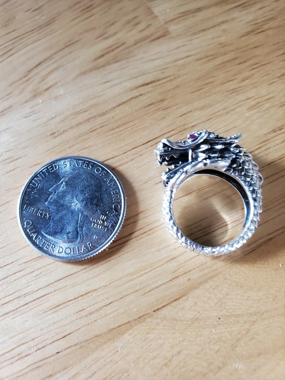 Silver Dragon ring - image 4