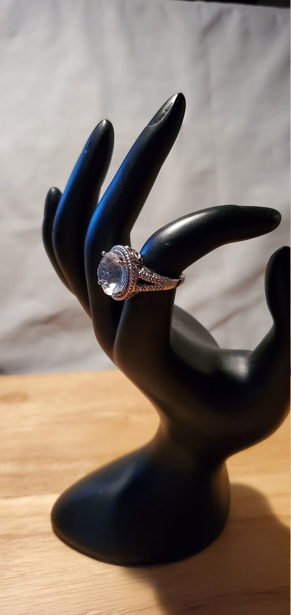Silver Flourite gemstone ring - image 2