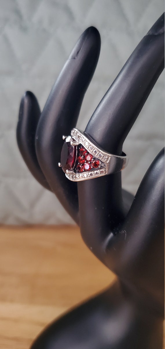 Silver Garnet ring - image 2