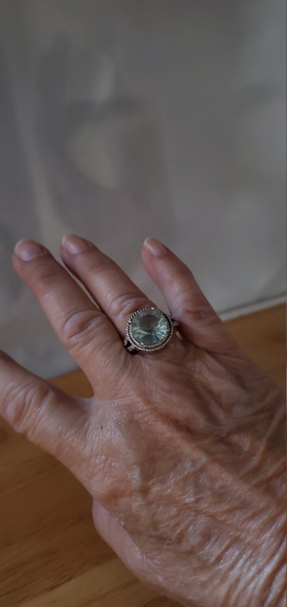 Silver Flourite gemstone ring - image 3