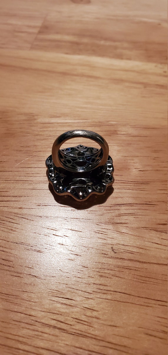 Silver & gold multi-gemstone ring - image 4