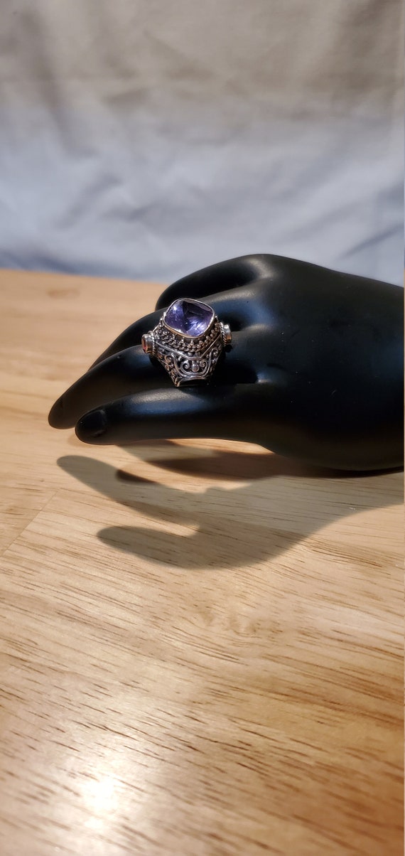 Amethyst & tourmaline ring by Sarda - image 2