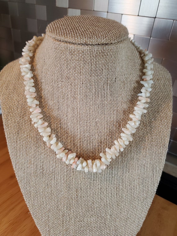 Angel Skin Coral Branch necklace