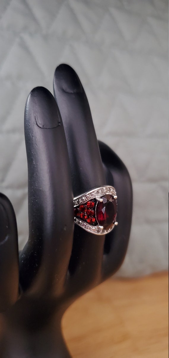 Silver Garnet ring - image 3