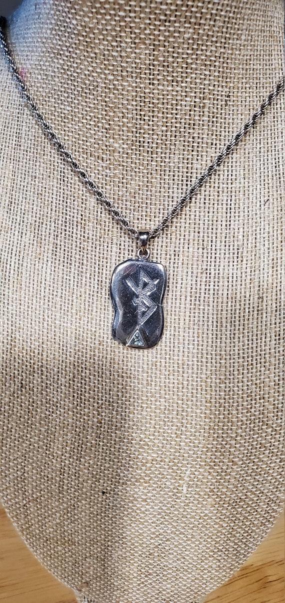 Sterling silver Rune pendant