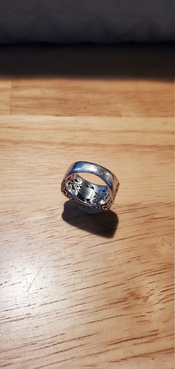 Rainbow Moonstone & Apatite ring View 5