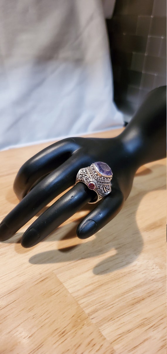 Amethyst & tourmaline ring by Sarda