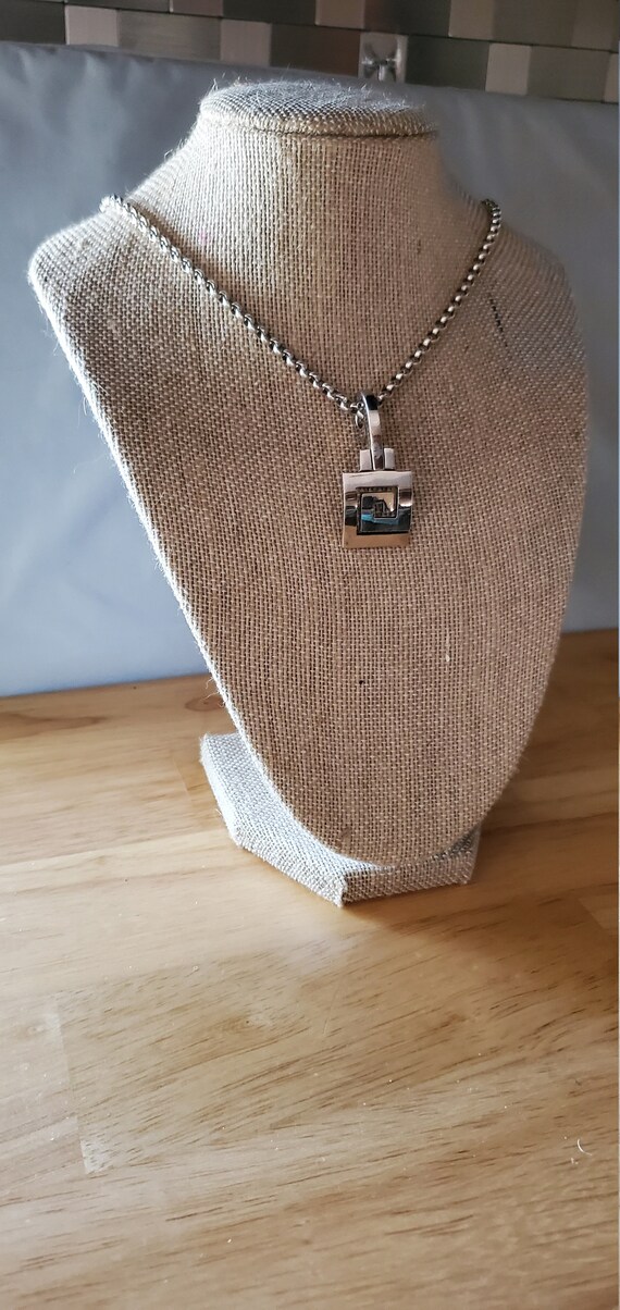 Silver Greek Key Pendant