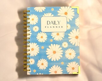 Daily Planner, Daily Planner 2025, Undated Planner, Daily Journal, Page a Day, Daily Organiser, Blue Planner, Daisy Planner, 365 Day Planner