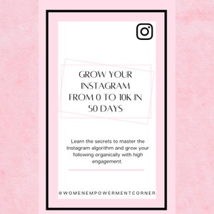 How To Grow Your Instagram, Instagram Growth Ebook, Grow Your Instagram Following, Instagram Guide, 0 to 10K Followers, DIGITAL DOWNLOAD