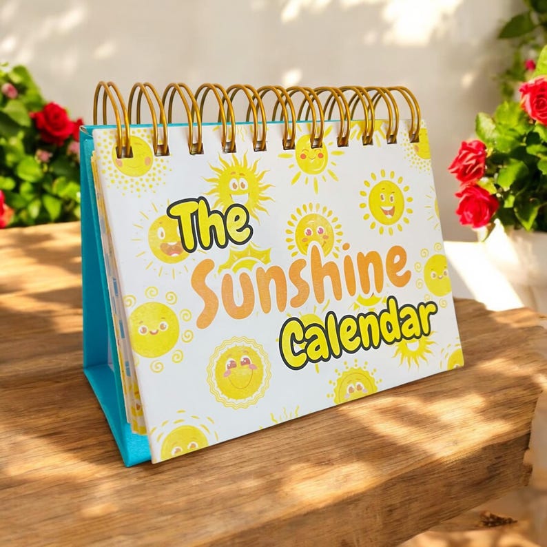 The Sunshine Calendar, Kids Calendar, Kids Mental Health Calendar