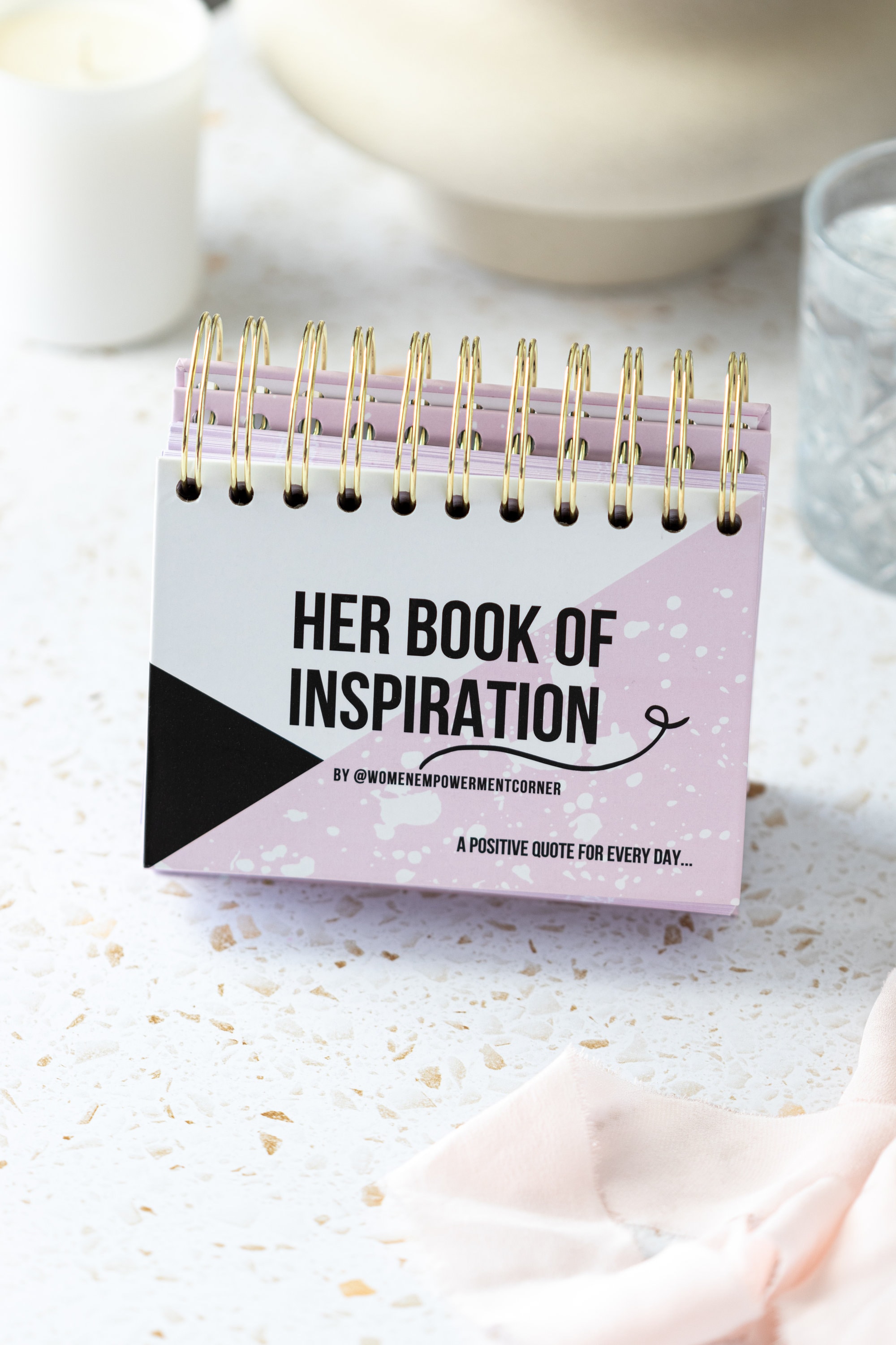 Her Book Of Inspiration Desk Calendar Inspirational Quotes Etsy