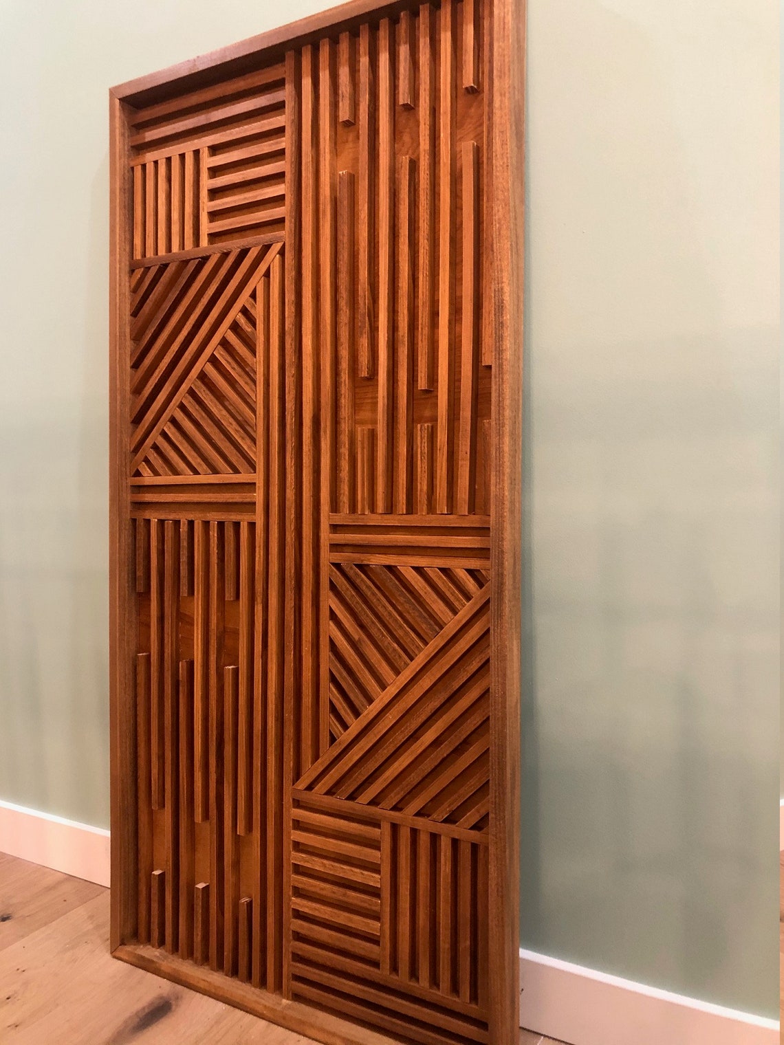 Large Geometric Wood Wall Art, Geometric Wood Art, Wood Wall Art, Modern Wood Wall Art Etsy