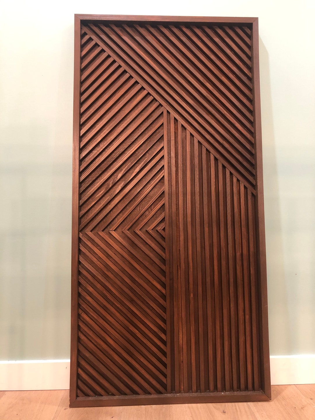 Large Geometric Wood Wall Art Geometric Wood Art Wood Wall Etsy