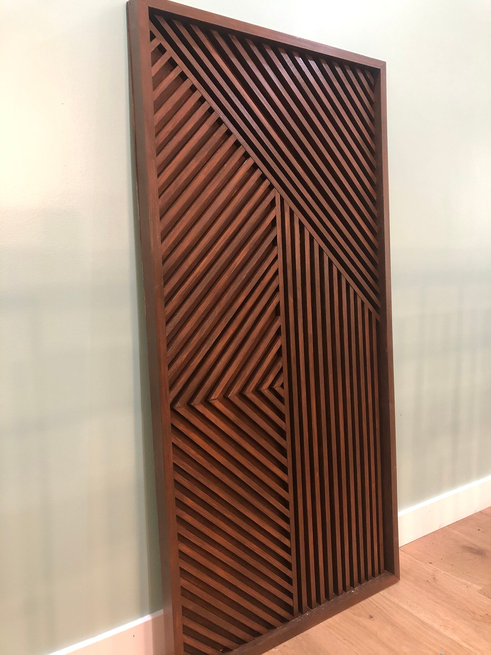 Large Geometric Wood Wall Art Geometric Wood Art Wood Wall Etsy