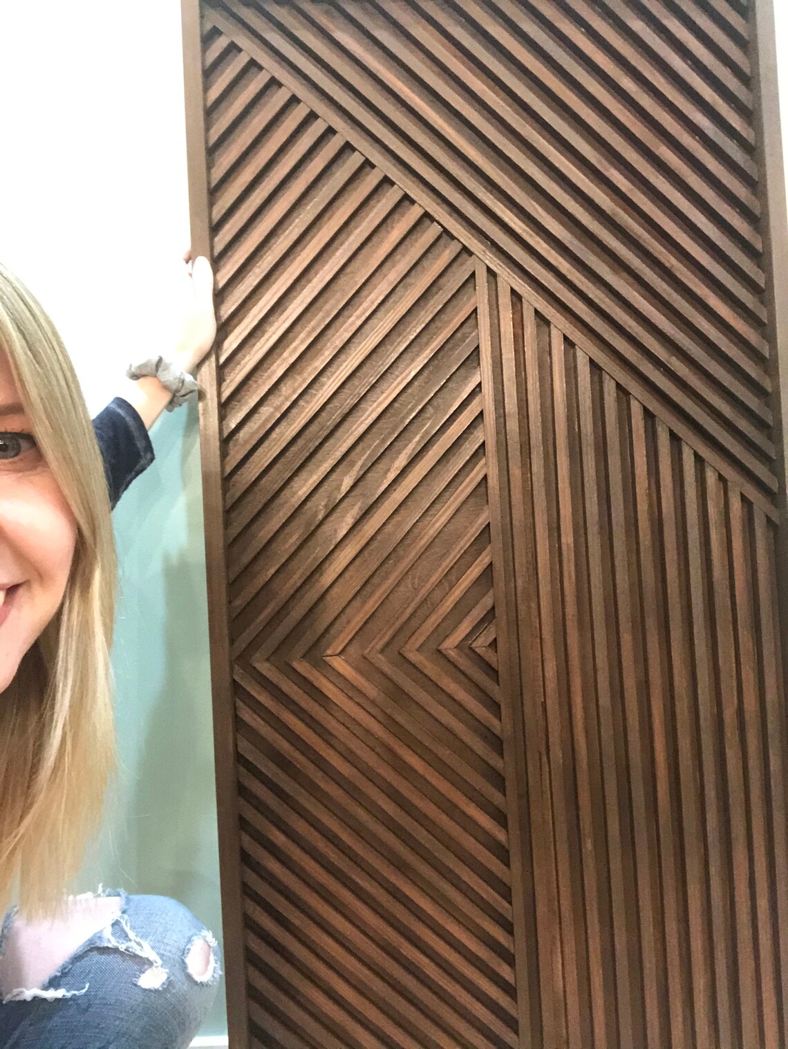 Large Geometric Wood Wall Art Geometric Wood Art Wood Wall Etsy