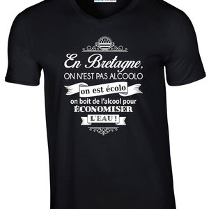 T-shirt nera bretone Ecolo Not Alcoholo