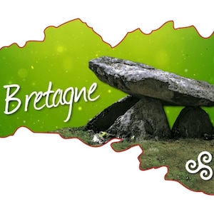 Stickerkaart van Bretagne Menhir