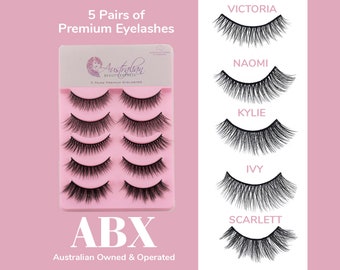 AU Stock 5 Pairs 3D Natural Thick Long Makeup Fake Eyelashes False Eye Lashes