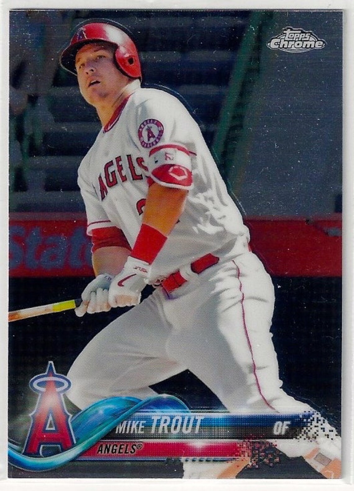 Mike Trout 2018 Topps Chrome 100 Baseball Card Angels Etsy