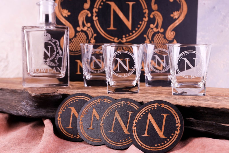 Engraved Decanter With Box Gift for Him Birthday Gift Etsy