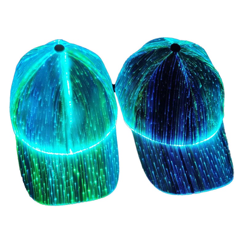 LED Light up Hat 7 Colors Fiber Optic 