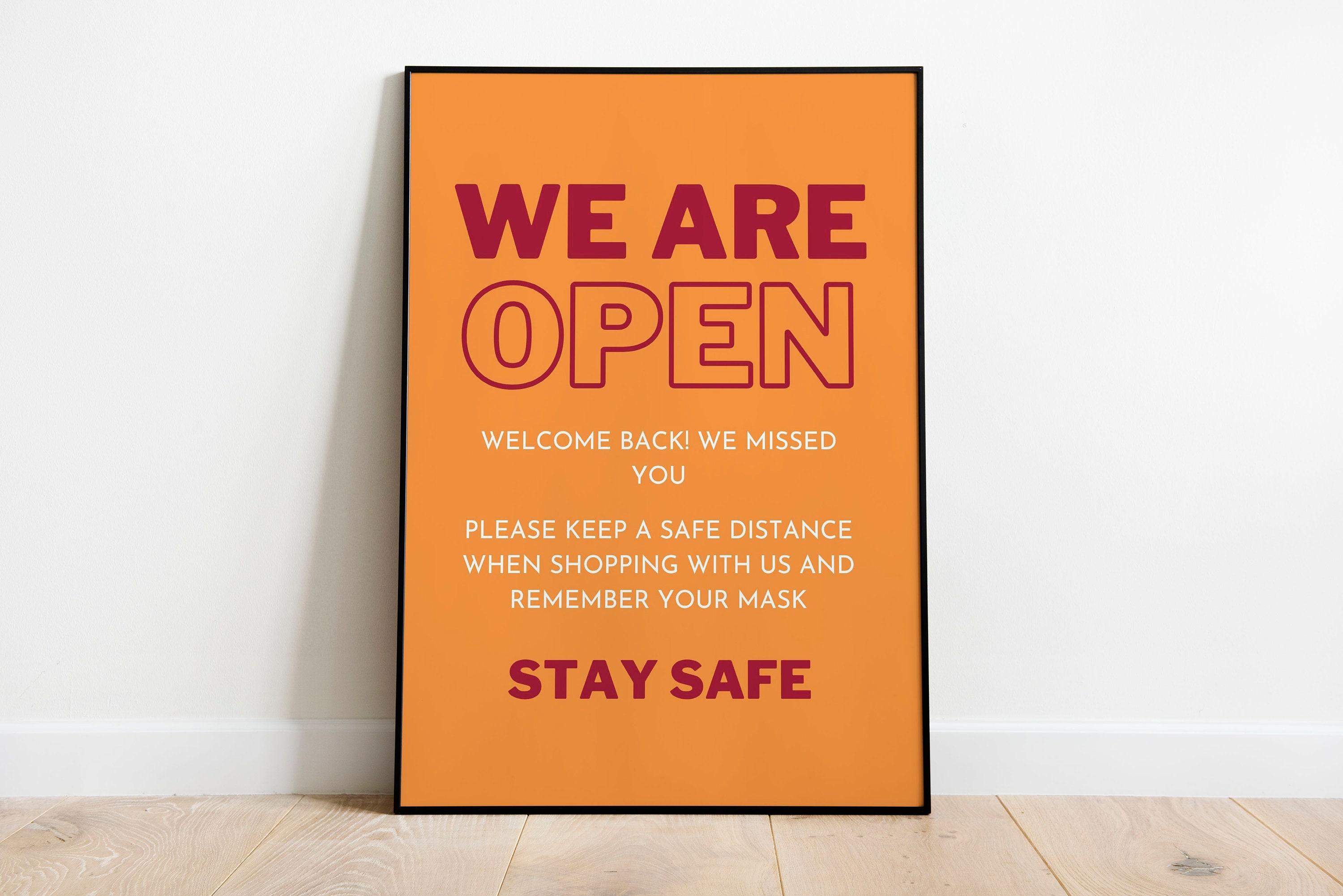 We are open english poster - Barod