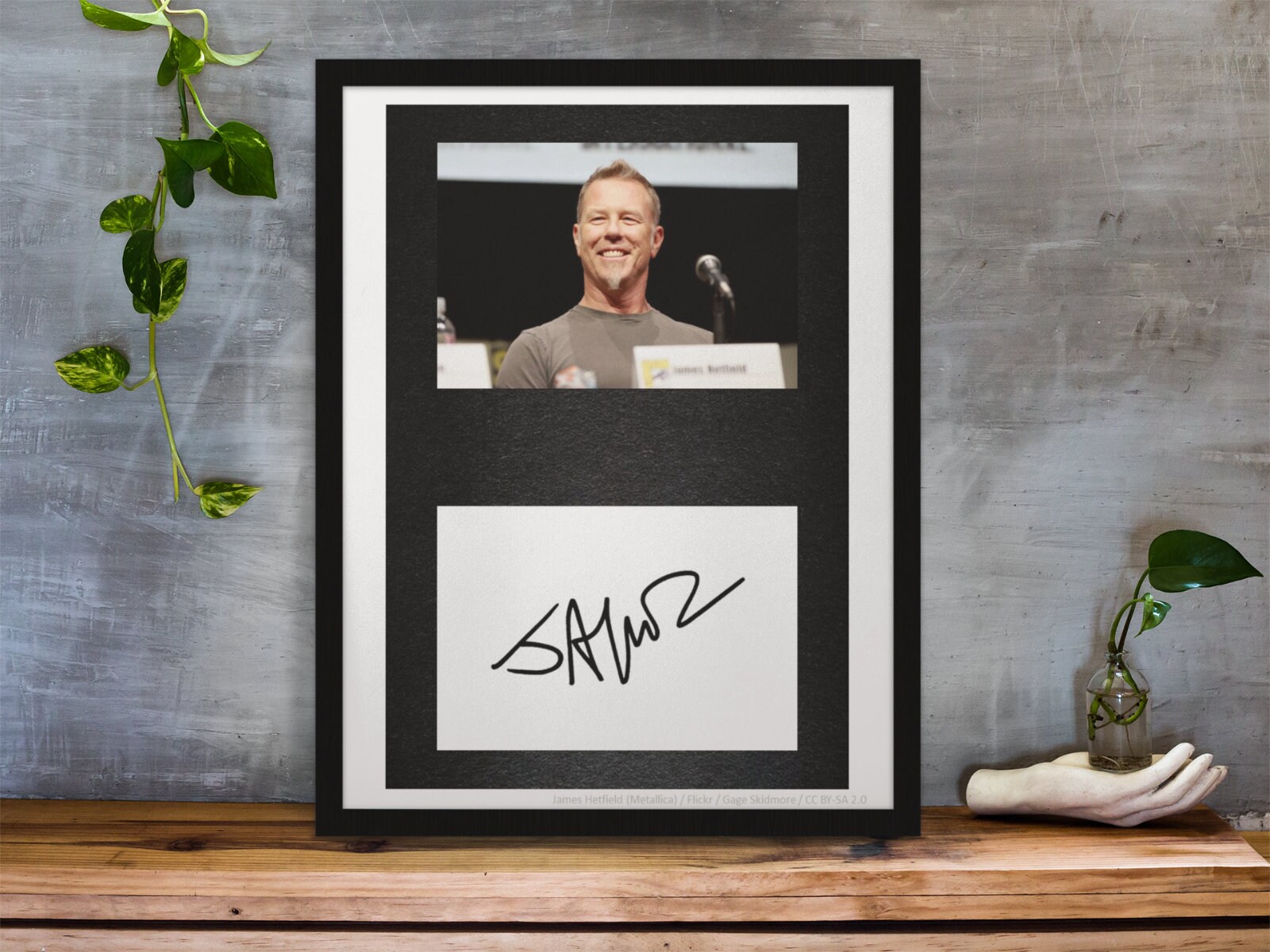 James Hetfield Metallica Autogramm Kopie Und Foto 20x30 A4 Etsy