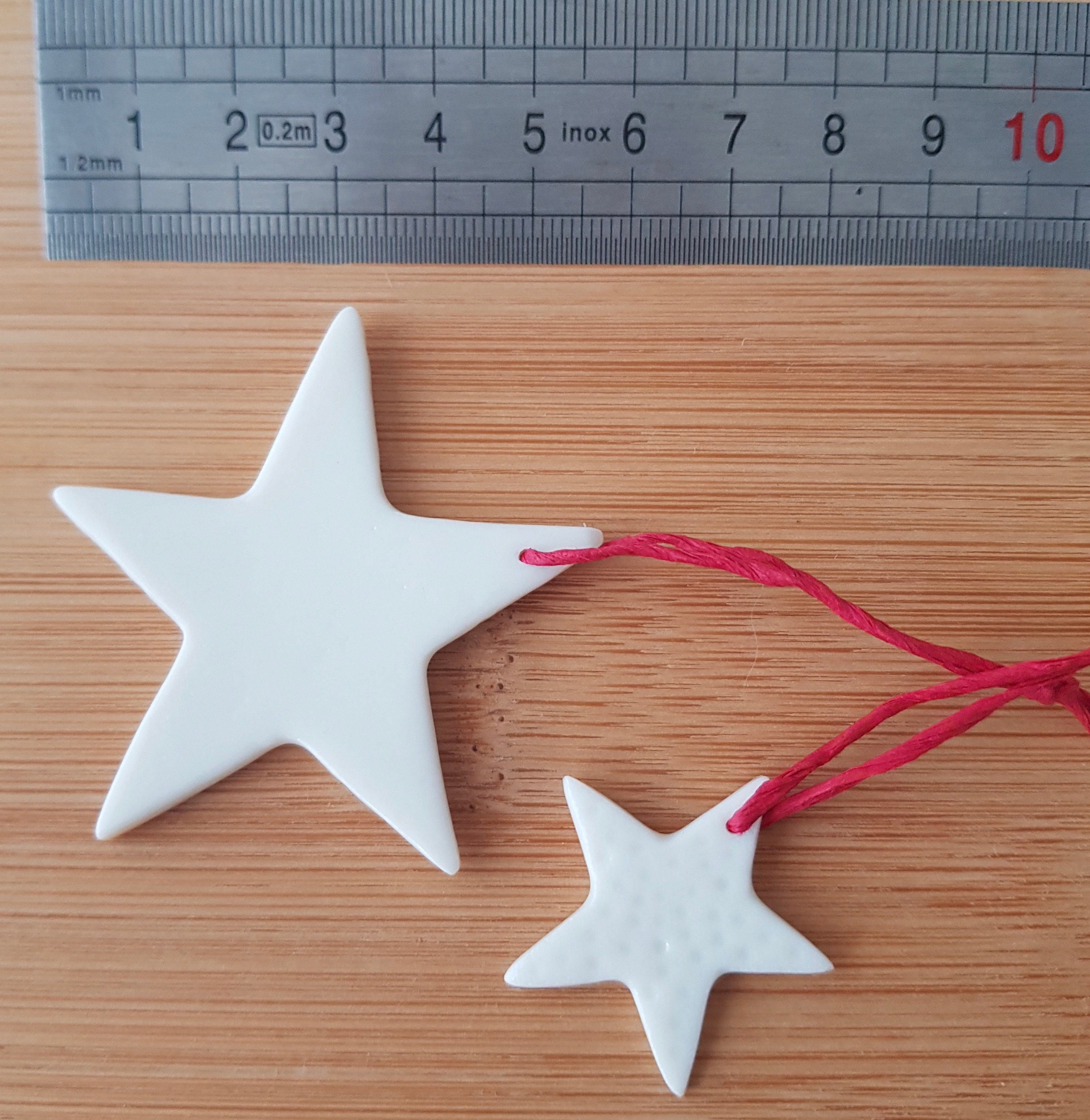 Décorations à Suspendre en Porcelaine/Etoile Sapin