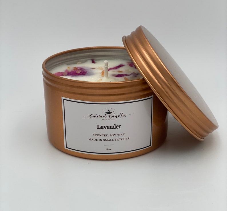 Pink Himalayan Salt & Rose Petal Candles Etsy