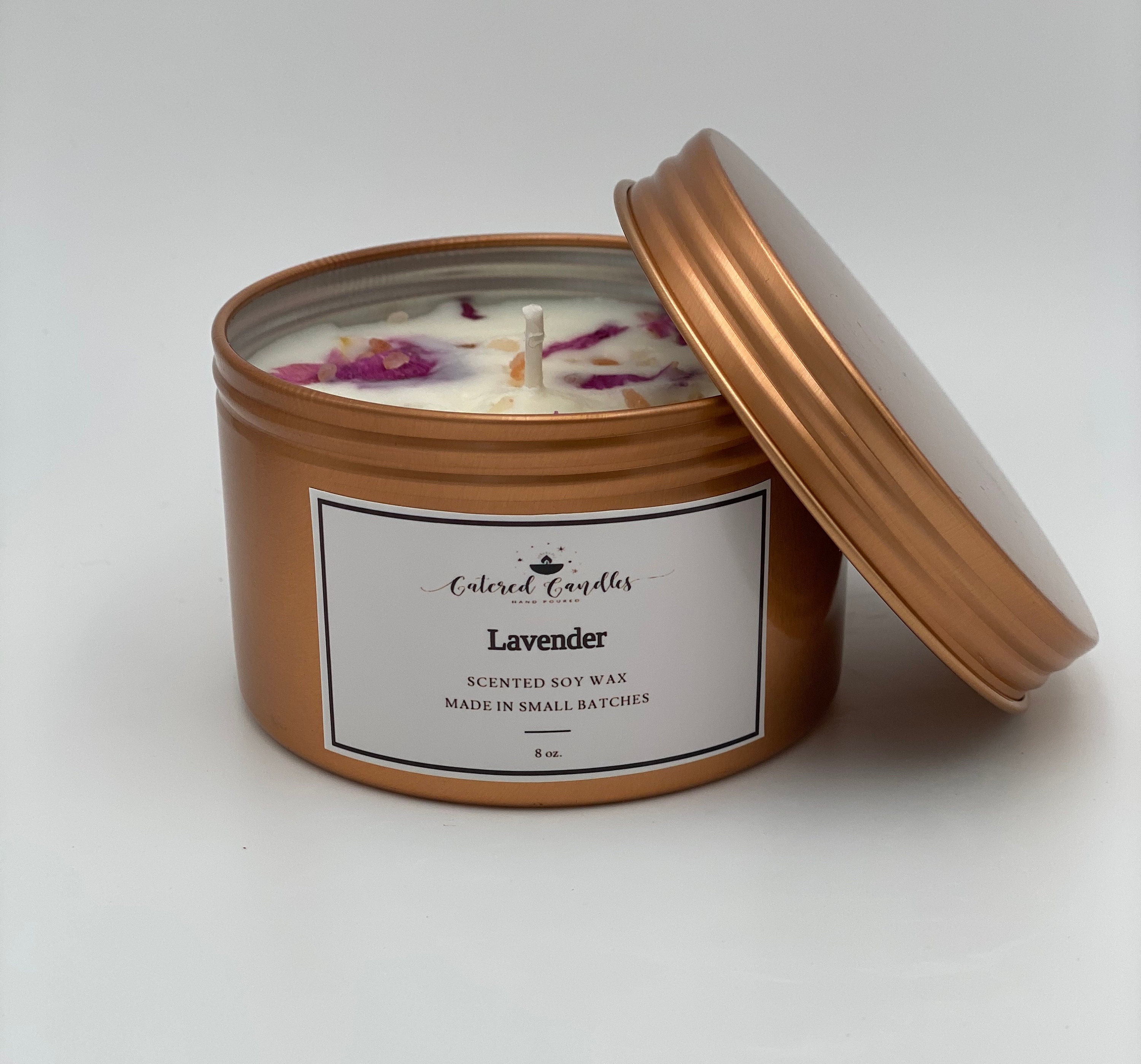 Pink Himalayan Salt & Rose Petal Candles Etsy